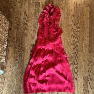 BCBG red silk dress for sale